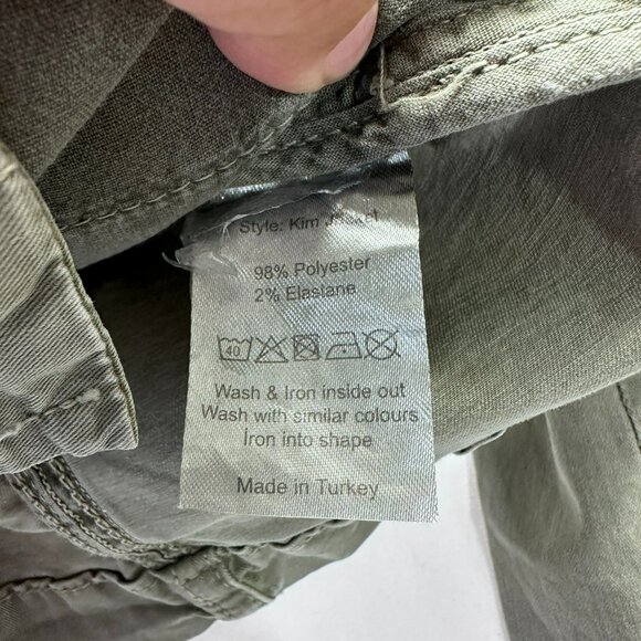 Nukus Green Utility Jacket Women Size Small Full Button Up Multiple Pockets - Picture 5 of 8